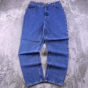 Vintage 90s Curfew Denim Jeans Womens 13 Blue Baggy Tapered Leg Mom Jeans